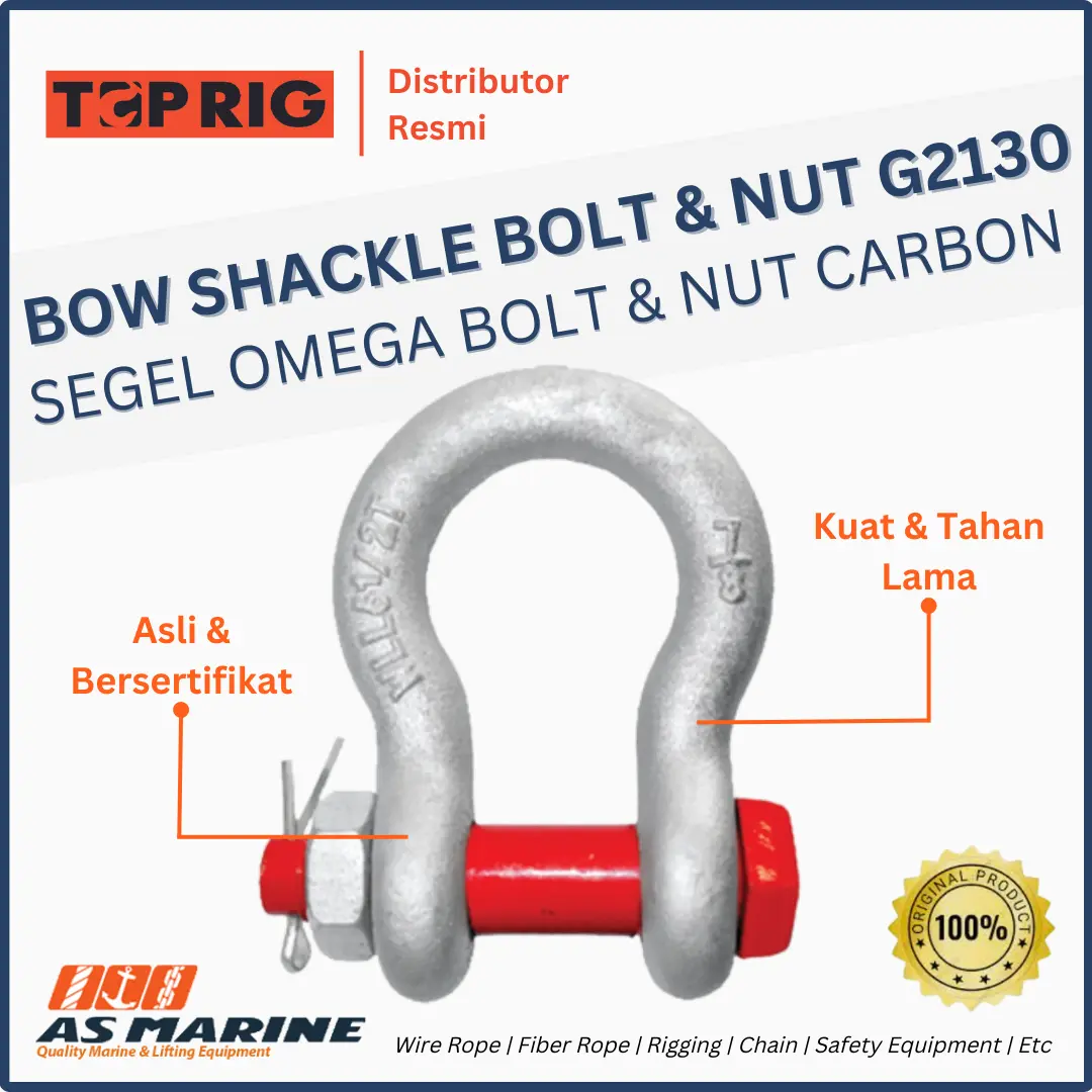 bow shackle bolt nut toprig g2130